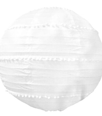 Abajur din hârtie (paper lantern), alb, 40x40