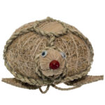 Broască țestoasă din fir de bambus, bej, 12 x11 x 5 cm