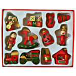 Decorațiuni ornamente din lemn pentru brad Crăciun – set 12 buc