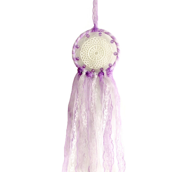 Dream catcher dantelă lila-alb