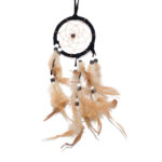 Dream catcher mic negru cu pene bej