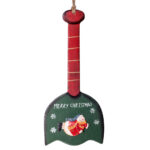 Lopățică verde lemn Merry Christmas om zăpadă haină roșie