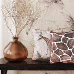 Set 2 Fețe Pernă Decorative din Catifea Safari 45 x 45 cm