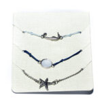 Set 3 brățări model marin cu stea și cal de mare