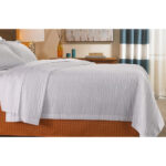 Lenjerie Creponata Bumbac Satinat, Alb, Bumbac 100%