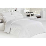 Lenjerie Satin Dunga 2cm, Alb, Bumbac 100%