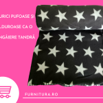 Păturică fleece gri închis cu stele albe 150x220 cm