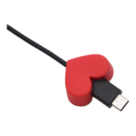 Organizator pentru cabluri în formă de inimă roșie