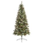 Brad Pine snowy, Decoris, H210 cm, verde