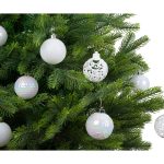 Cutie cu 37 globuri White mix, Decoris, plastic, alb