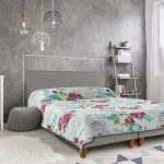 Cuvertura matlasata cu 2 fete identice, Alcam, 210x220 cm, Rose