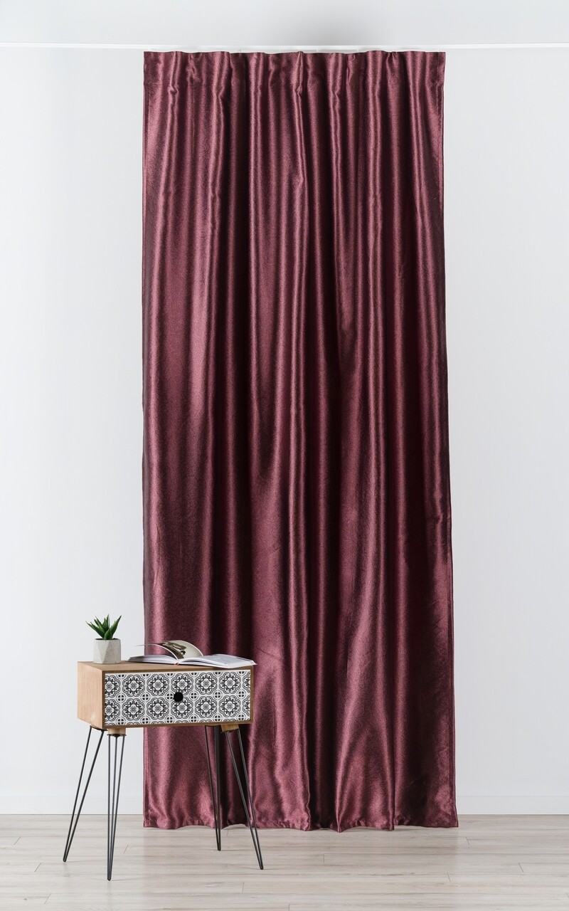 Draperie Mendola Interior, Versaille, 135x245 cm, poliester, bordo - 3 | YEO