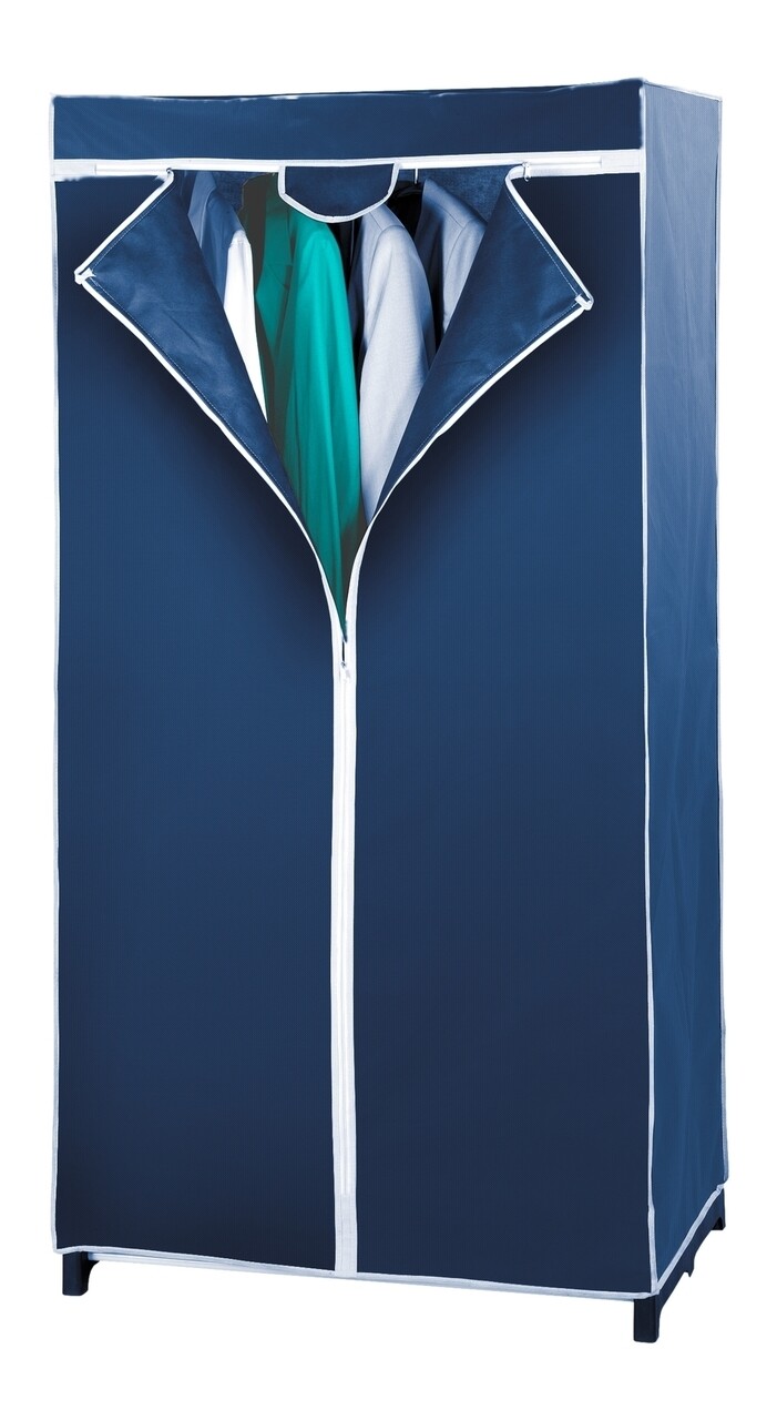 l-dulap-textil-wenko-wardrobe-air-75-x-150-x-50-cm-polipropilenainox-albastru Dulap textil, Wenko, Wardrobe Air, 75 x 150 x 50 cm, polipropilena/inox, albastru - imagine 1