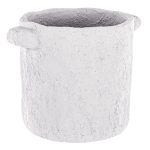 Ghiveci, Ercolano Basin, Bizzotto, 22x16.5x16.5 cm, ciment, alb