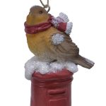 Glob Bird mailbox, Decoris, 4.5x5x10 cm, poliester, multicolor