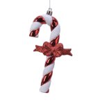 Glob Candy stick, Decoris, 2x20.5x13.5 cm, plastic, rosu/alb