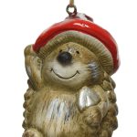 Glob Hedgehog w row, Decoris, 6x6x7.5 cm, teracota, multicolor