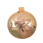 Glob Luxury flower, Decoris, Ø8 cm, sticla, auriu