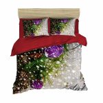 Lenjerie de pat dubla Xmas-409, Pearl Home, 3 piese, amestec bumbac, multicolor
