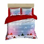 Lenjerie de pat dubla Xmas-439, Pearl Home, 3 piese, amestec bumbac, multicolor