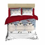 Lenjerie de pat dubla Xmas-466 Pearl Home, 3 piese, amestec bumbac, multicolor