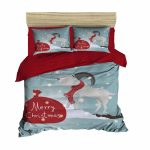 Lenjerie de pat dubla Xmas-468 Pearl Home, 3 piese, amestec bumbac, multicolor