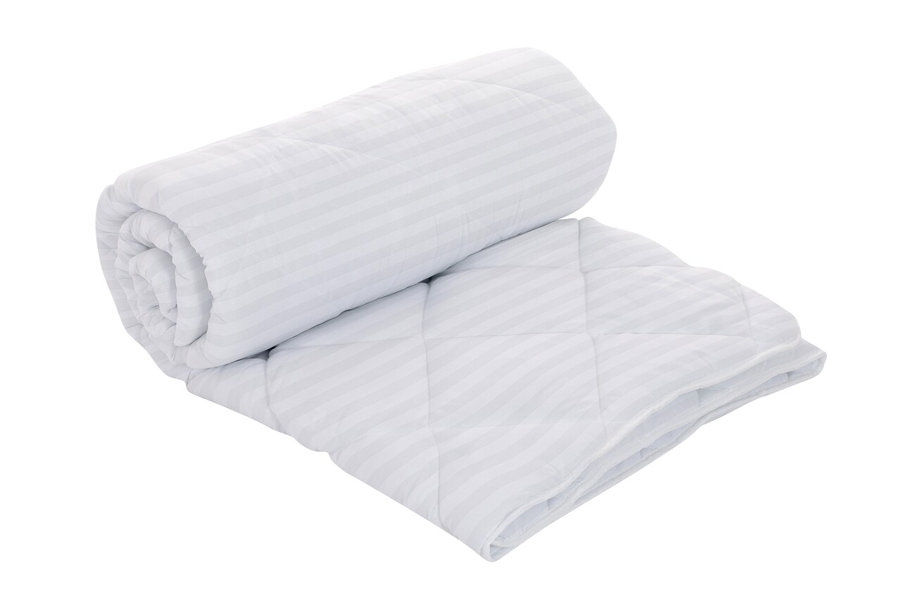 Pilota Alcam Damasc White Line 180x200 cm, umplutura bumbac, 300 g/mp