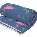 Pilota Alcam Pink Flamingo microfibra matlasata, 140x200 cm, 250g/mp