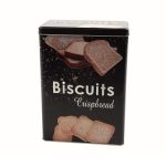 Recipient pentru biscuiti, Mercury, 18x10x24.5 cm, metal, negru