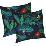 Set 2 perne Exotic, microfibra matlasata, 70x70 cm