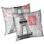 Set 2 perne Paris, microfibra matlasata, 70x70 cm