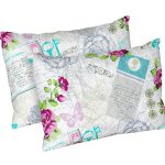 Set 2 perne Rose, microfibra matlasata Alcam, 50x70 cm