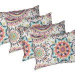 Set 4 perne Kantha, microfibra matlasata Alcam, 50x70 cm