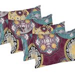 Set 4 perne Mandala, microfibra matlasata Alcam, 50x70 cm