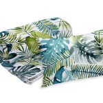 Set Alcam perna microfibra 50x70 cm si pilota matlasata 140x200 cm, Jungle