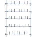 Suport extensibil pentru incaltaminte, Wenko, Herkules Pull-out Shelf, 48 perechi, inox/plastic/polipropilena, gri/alb