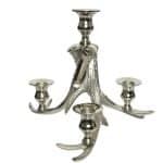 Suport pentru lumanari Brunch, Decoris, H21.5 cm, aluminiu, argintiu