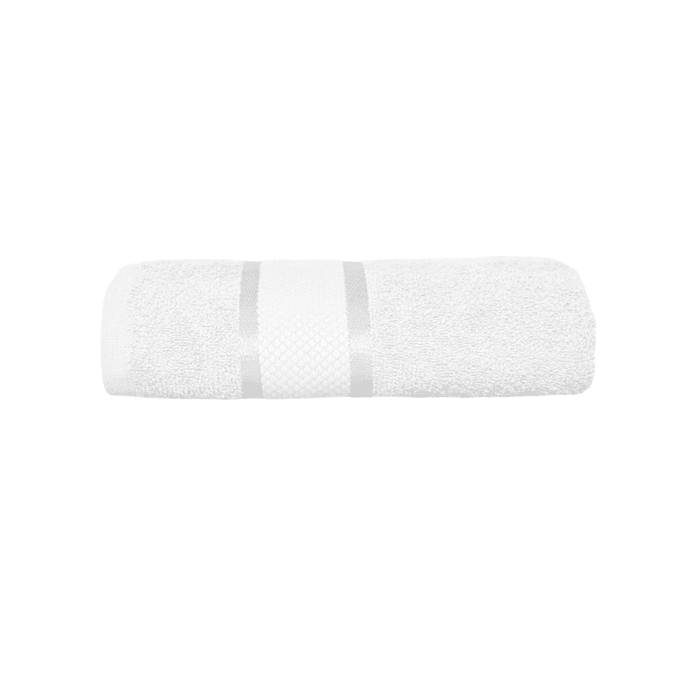 411-alb-1 Prosop ieftin 50x90cm bumbac pakistanez 400 g/mp Alb Optic - imagine 1