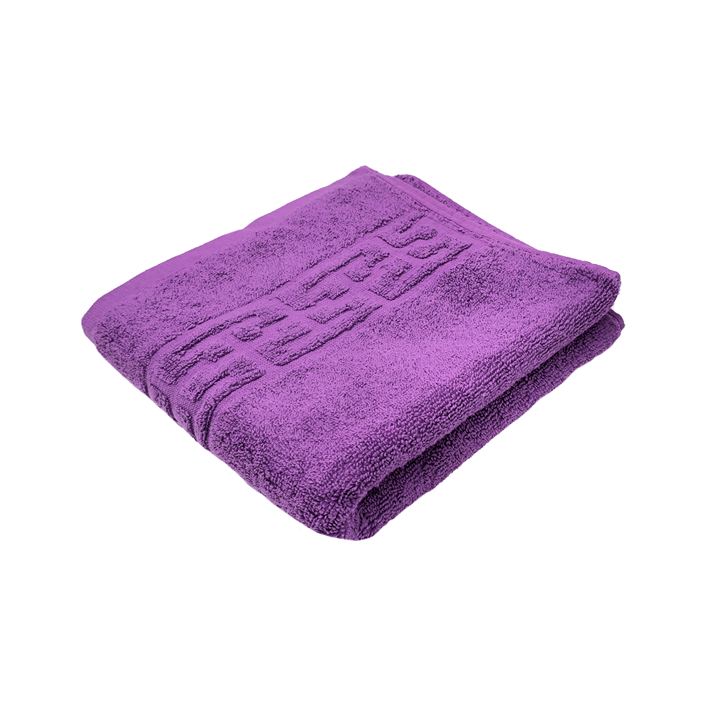 511-mov Prosop 50×90 cm Bumbac 500 gr/mp Greek Border Purple - imagine 1