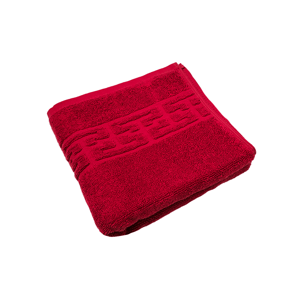 511-rosu Prosop 50×90 cm Bumbac 500 gr/mp Greek Border Red - imagine 1