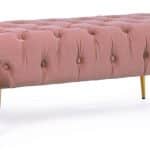 Bancheta, Giacinta Polignac, Bizzotto, 103 x 46 x 40 cm, otel/catifea