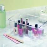 Cos pentru depozitare Rain, iDesign, 26x16x11 cm, transparent