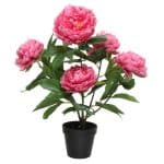 Floare artificiiala in ghiveci Peony, Everlands, 41x57 cm, textil/plastic/fier, roz