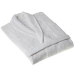 Halat de baie Hotel Line, Bedora, marime universala, 100% bumbac frotirat, 400 gr/mp, alb