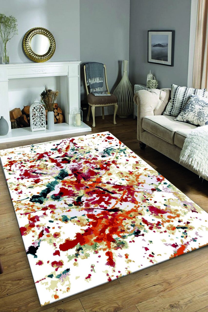 l-oil-paint-djt-150x200cm Covor de hol, Oil Paint Djt , 150x200 cm, 50% catifea/50% poliester, Multicolor - imagine 1
