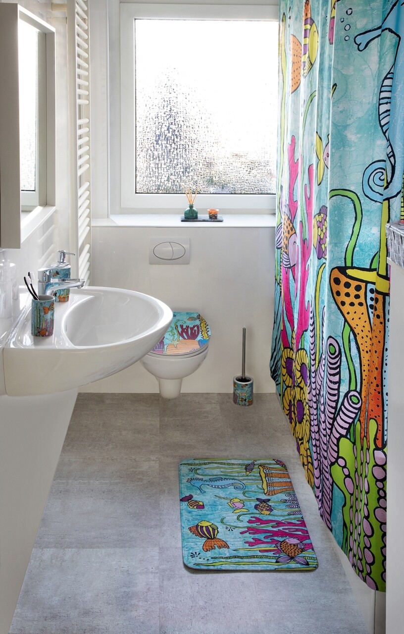 Perdea de dus, Wenko, Ocean Life, 180 x 200 cm, poliester, multicolor - 3 | YEO