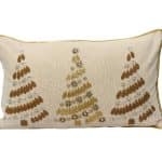 Perna decorativa Gold Trees, Decoris, 10x50x30 cm, bumbac/in