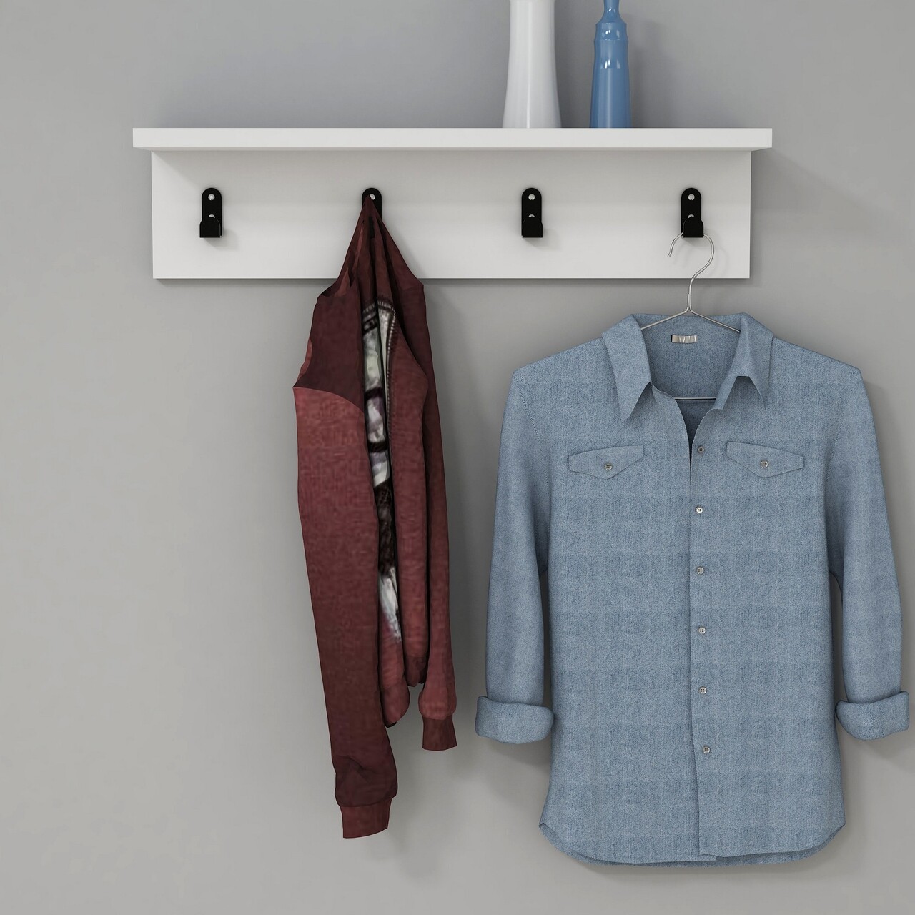 l-raft-pentru-perete-ayla-puqa-design-60x163x145-cm-alb Raft pentru perete Ayla, Puqa Design, 60x16,3x14,5 cm, alb - imagine 1