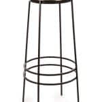 Scaun de bar Amira Gold, Bizzotto, Ø36 x 77 cm, otel/aluminiu