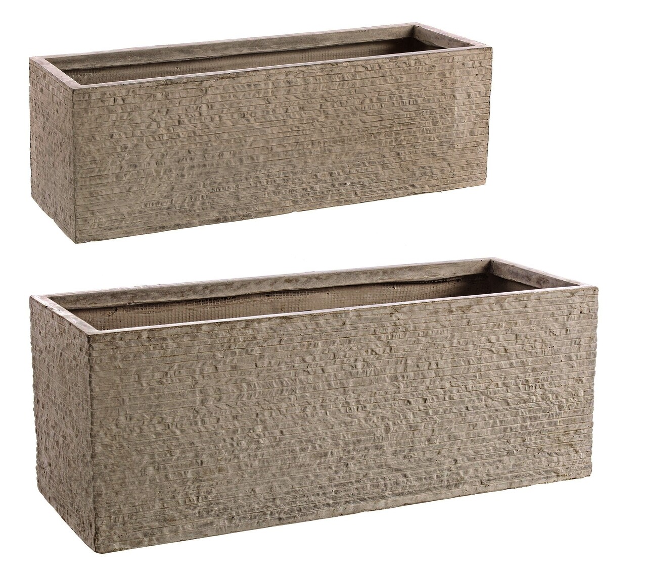 l-set-2-jardiniere-pentru-exterior-rectangular-bizzotto-80-x-30-x-30-cm-fibra-de-sticla-si-argila-natural Set 2 jardiniere pentru exterior Rectangular, Bizzotto, 80 x 30 x 30 cm, fibra de sticla si argila, natural - imagine 1